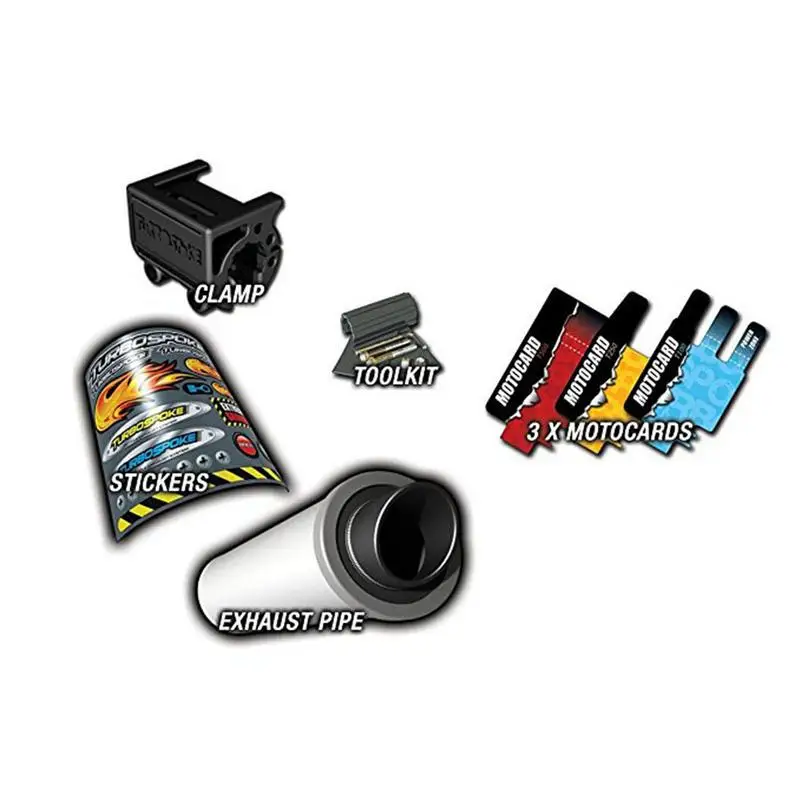 Серебристый велосипедный турбо мотоцикл выхлопная труба с шестью видами