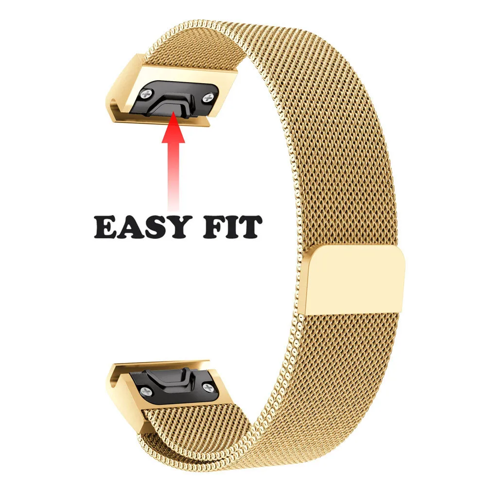 wristband Replacement Milanese Magnetic Quick Install WatchBand Strap For Garmin Fenix 5X/5X Plus Wearable Devices Aug28 | Электроника