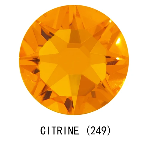 Citrine 16 граней ss16 ss20 Flatback не исправление стразы прозрачный AB Siam многоцветный для дизайна ногтей украшения одежды - Цвет: Citrine