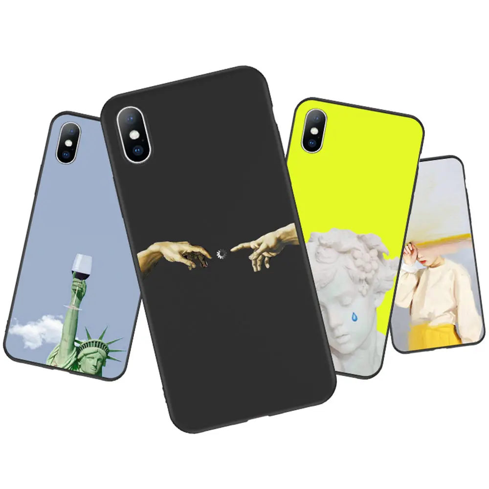 Чехол Ottwn Art с абстрактным рисунком статуи для iPhone 11 Pro Max 7 8 6 6s Plus 5 5S SE X XR XS Max мягкий чехол для телефона TPU задняя крышка Coque Capa