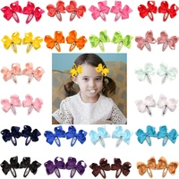 40pcs 3 hair bows snap clips no slip wrapped baby girls hair barrettes for toddlers girls kids women hair accessories