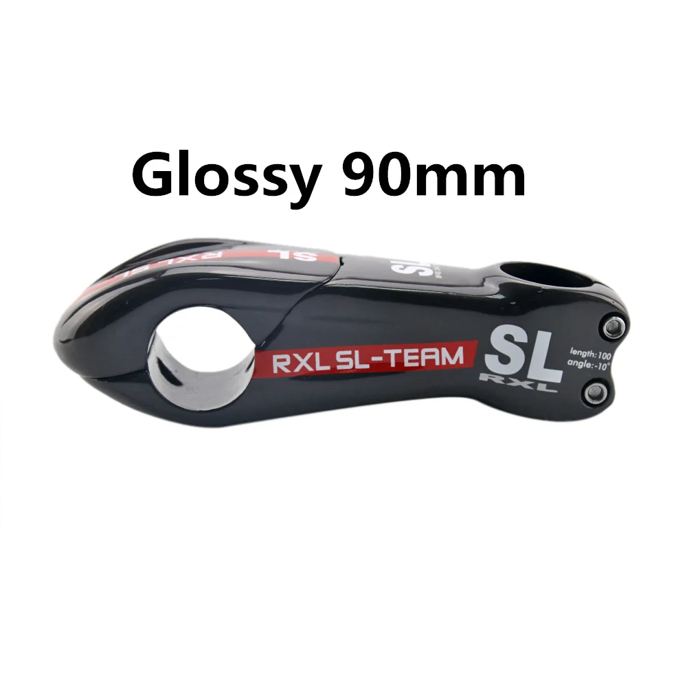 Red Glossy 90mm Без логотипа вынос руля для горного велосипеда 28,6-31,8 мм карбоновый Дорожный велосипед Велоспорт стволовых углеродное волокно ручки велосипеда руль 10 градусов 90/100/110 мм Mtb - Цвет: Red Glossy 90mm