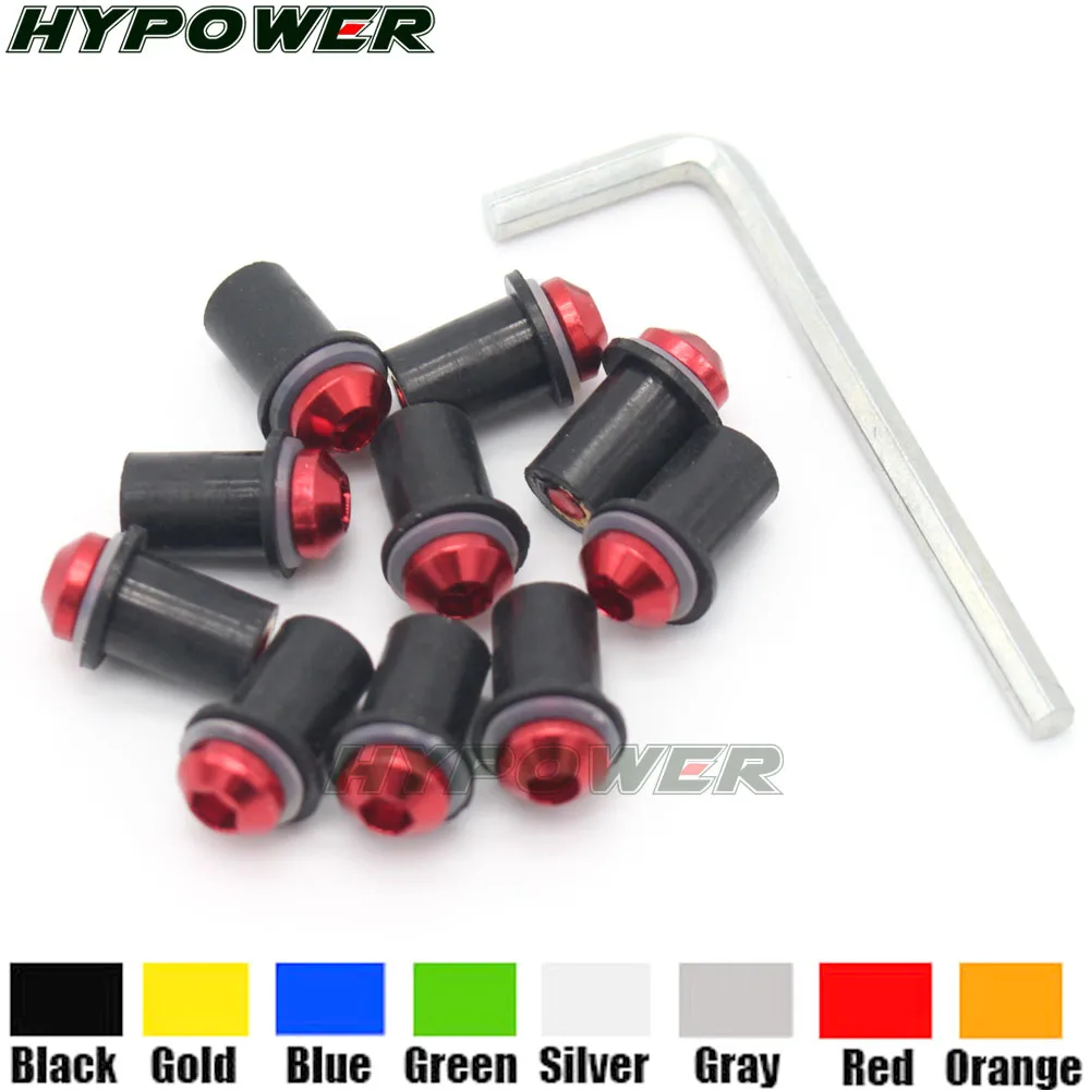 

10Ps Motorcycle 5mm Windscreen Windshield Bolts Screw Nut Fastener Kit For BENELLI BN600 TNT600 Stels600 Keeway TNT 300 BN302