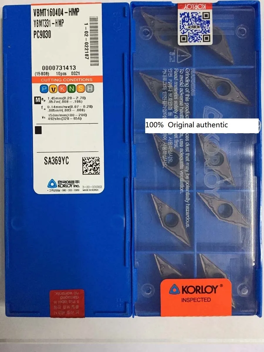 Поставка карбида вставки KORLOY vbmt160408-hmp PC9030 для нержавеющей стали для проворачивания фреза vbmt332-hmp