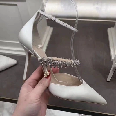 Kmeioo элегантная обувь женские свадебные туфли на каблуках Jewel высокие каблуки