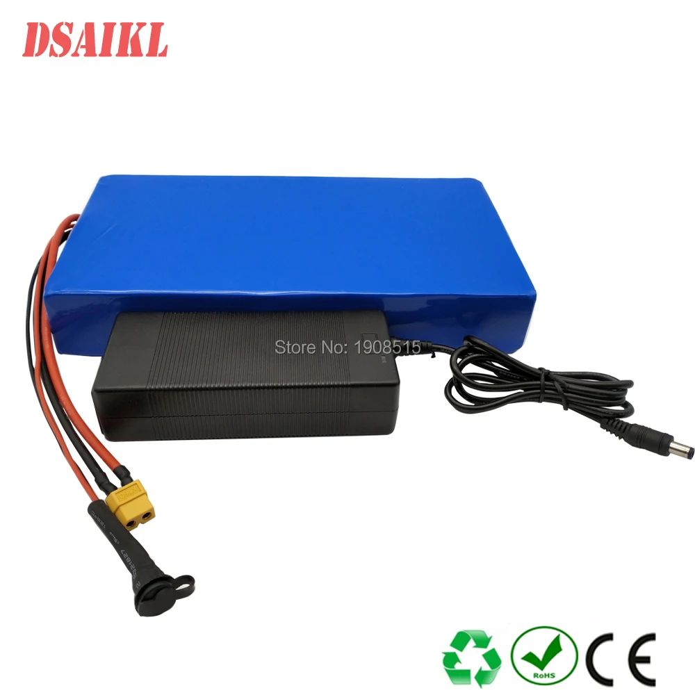 12S 18650 44,4 вольт электрический скейтборд 44,4 V 10.4Ah 11.6Ah 12Ah 14Ah Аккумулятор для электровелосипеда с зарядным устройством 50,4 V 2A
