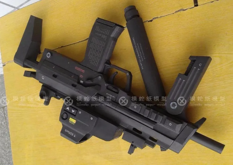 3D бумажная модель MP7A1 Штурмовая винтовка пистолет 1: 1 масштаб DIY бумажное изделие ручнйо работы игрушка