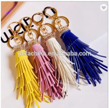 Модный ручной работы Украшенная кисточками кожаный брелок с кисточкой|Папка для