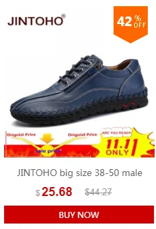 JINTOHO/Большие размеры 36-48; Мужская обувь из натуральной кожи; повседневные итальянские дизайнерские туфли с острым носком; модные мужские кожаные мокасины