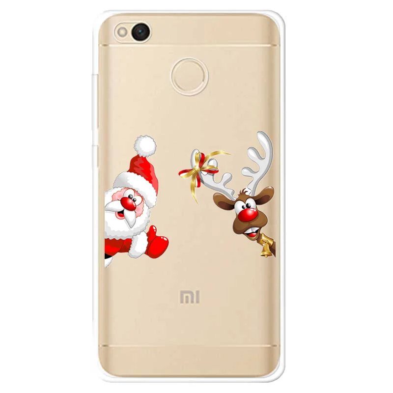 Чехол с рисунком для Xiao mi Red 4A 4X Note 5A 4 Capa Рождественский чехол s Santa лосем мягкий