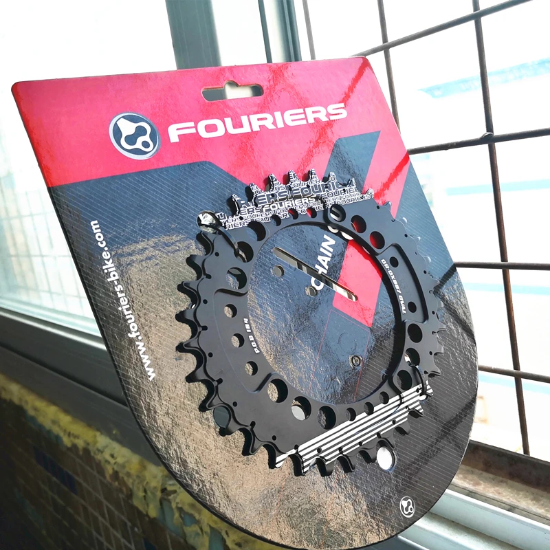 

FOURIERS Mountain Bicycle Bike Oval Chainwheel Crankset 34t 36t with bolts Aluminum BCD104 CNC Made MTB Chain Ring in 3 Colors