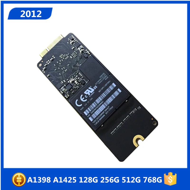 Распродажа твердотельный накопитель A1425 A1398 SSD 758 ГБ 512 256 128 для MacBook Air 2012 года 655 1738A