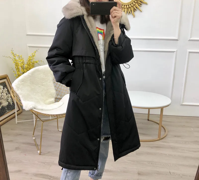 OFTBUY 2019 парка пальто с натуральным мехом зимняя куртка для женщин натуральный мех