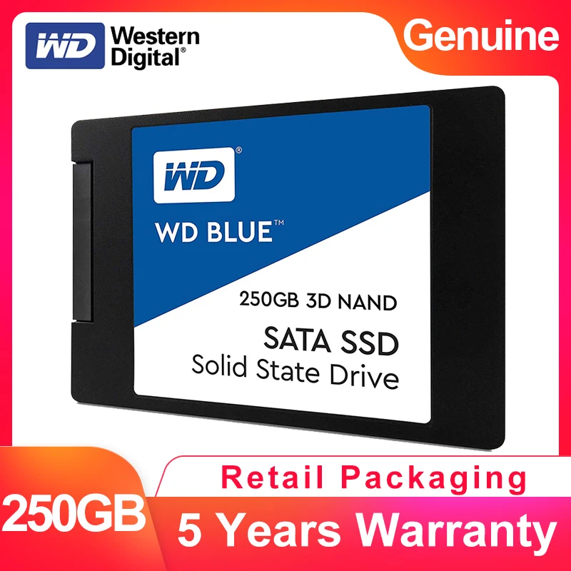 WESTERN DIGITAL WD BLUE 3D NAND SSD 250GB SATA3.0 2 5 &quotВнутренний твердотельный диск Жесткий для