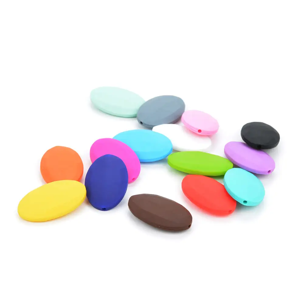 Силиконовые бусины LOFCA 5 шт./лот без БФА Плоские Овальные круглые детские зубные