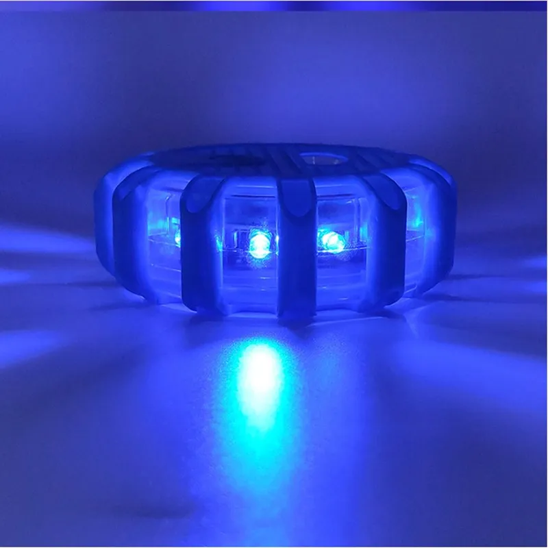 Blue shell- BLUE LED Комплект из 3 предметов, мульти-функциональные СИД Предупреждение Светильник Автомобиля сломался ночной езды туман день Предупреждение светильник Дальний свет мигает SOS ЛАМПА Индикатор безопасности - Цвет: Blue shell- BLUE LED
