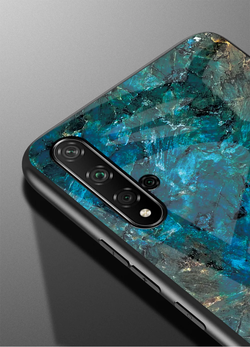 Для Huawei Honor 7A/8A Pro/8S/20/20 Pro/20i/View 20 V20 модный тонкий мраморный стеклянный задний