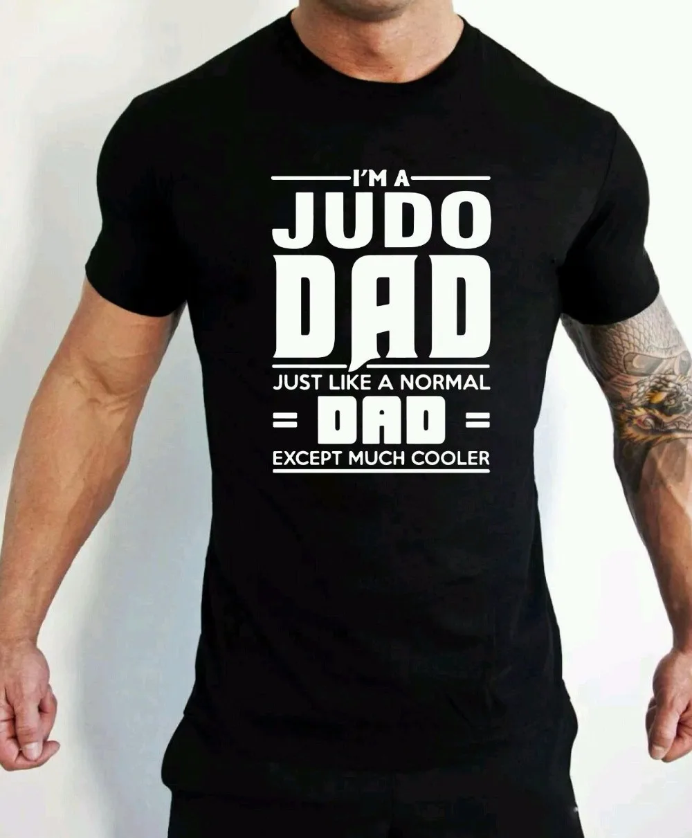 

Summer 2018 100% Cotton 100% Cotton Print Men's Summer O-Neck Judo Dad Hot Sale Men T Shirt Fashion