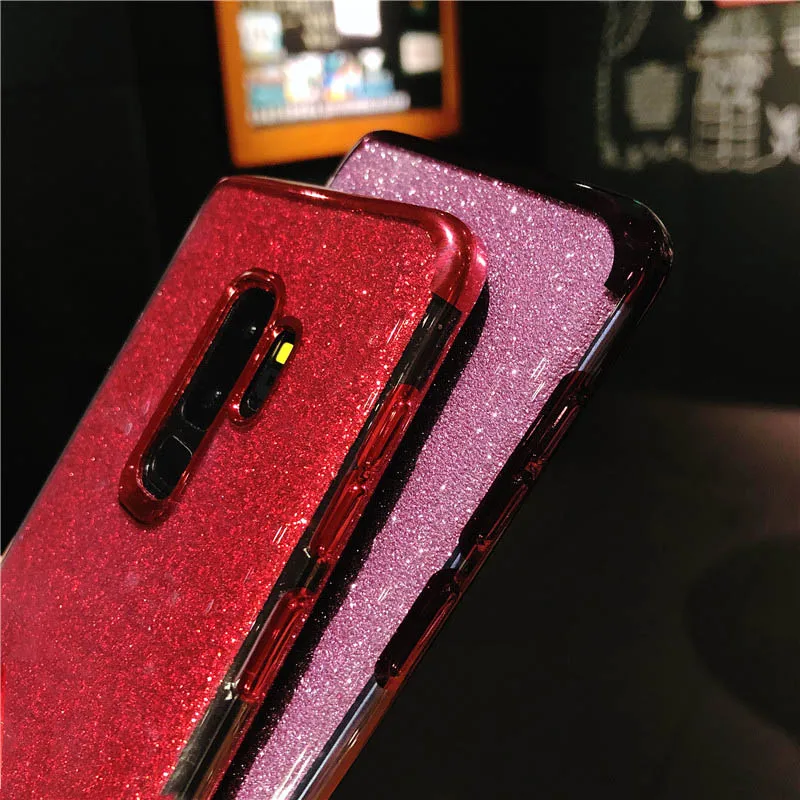 Блестящий чехол ТПУ для Samsung S9 Plus Note 9 S10 10 Pro A10 A20E A30 A50 A70 M20 M30 M40 J4 J6 J8 A6 A7 A8 2018 Fundas |
