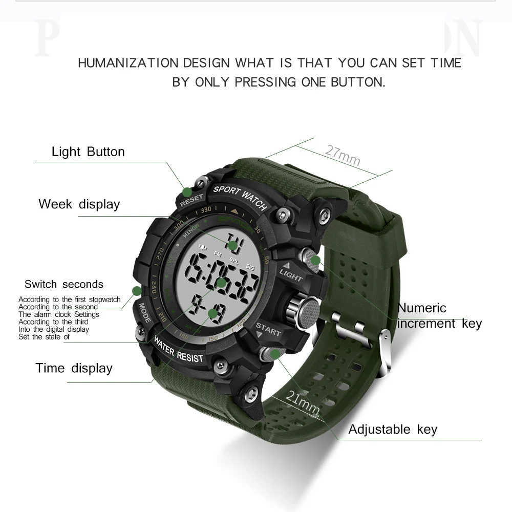 Men's Sport Watch Waterproof Men G Style Electronic Countdown Alarm Clock Digital Wrist watches For reloj hombre | Наручные часы