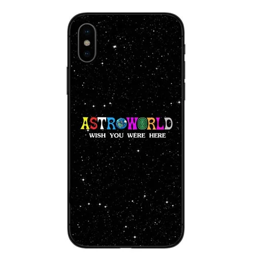 TPU Чехол для телефона с Трэвисом Скоттом Astroworld, для Apple iPhone X, 8, 8 Plus, 7, 7 Plus, 6, 6S Plus, 5 5S, SE, мягкий силиконовый черный чехол - Цвет: TPU