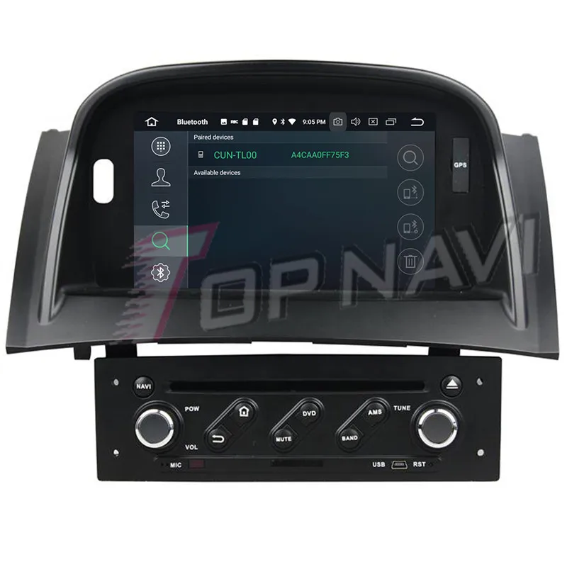 Topnavi Восьмиядерный Android 9 0 автомобильный DVD мультимедийный плеер для Megane II 2004 2009