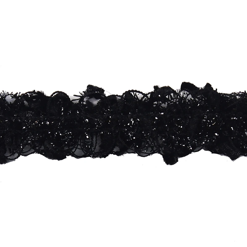 20yard Black Silver Chain Braided Lace Ribbon Trim Applique Embroidery Cord Fabric Trimming Sew on Diy Sewing T2150 | Дом и сад