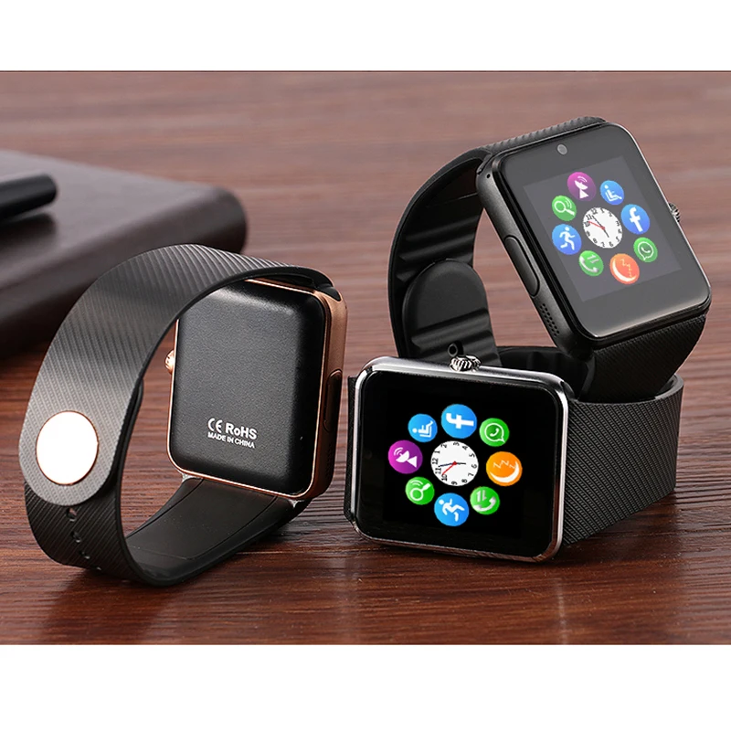 Новый gt08 Смарт часы синхронизации Notifier Поддержка sim карта TF Bluetooth Подключение Apple