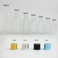 1oz 5101520 30 50100 ml frosted clear essential oil cosmetic glass bottle vial container with drip aluminum cap
