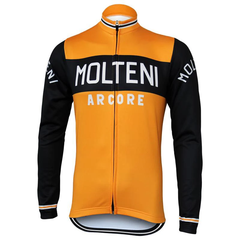 MOLTENI майки для велоспорта мужчин с длинным рукавом Джерси pro team тонкая ретро