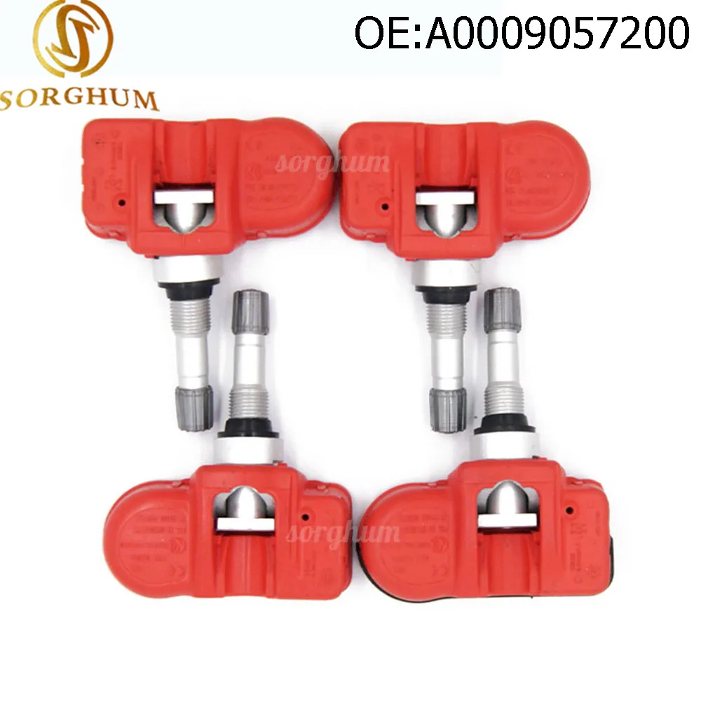 Набор (4) красный датчик давления в шинах TPMS для Mercedes Smart 433 92 МГц A0009057200
