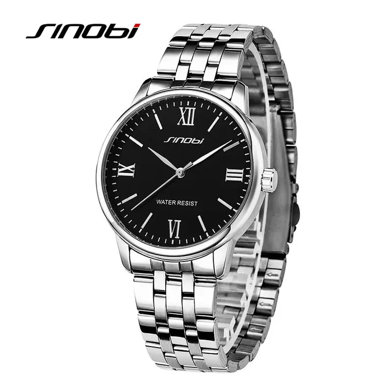 SINOBI Brand Women's Business Wristwatches Quality stainless steel quartz-watch Simple holiday gift watch women relogio feminino |