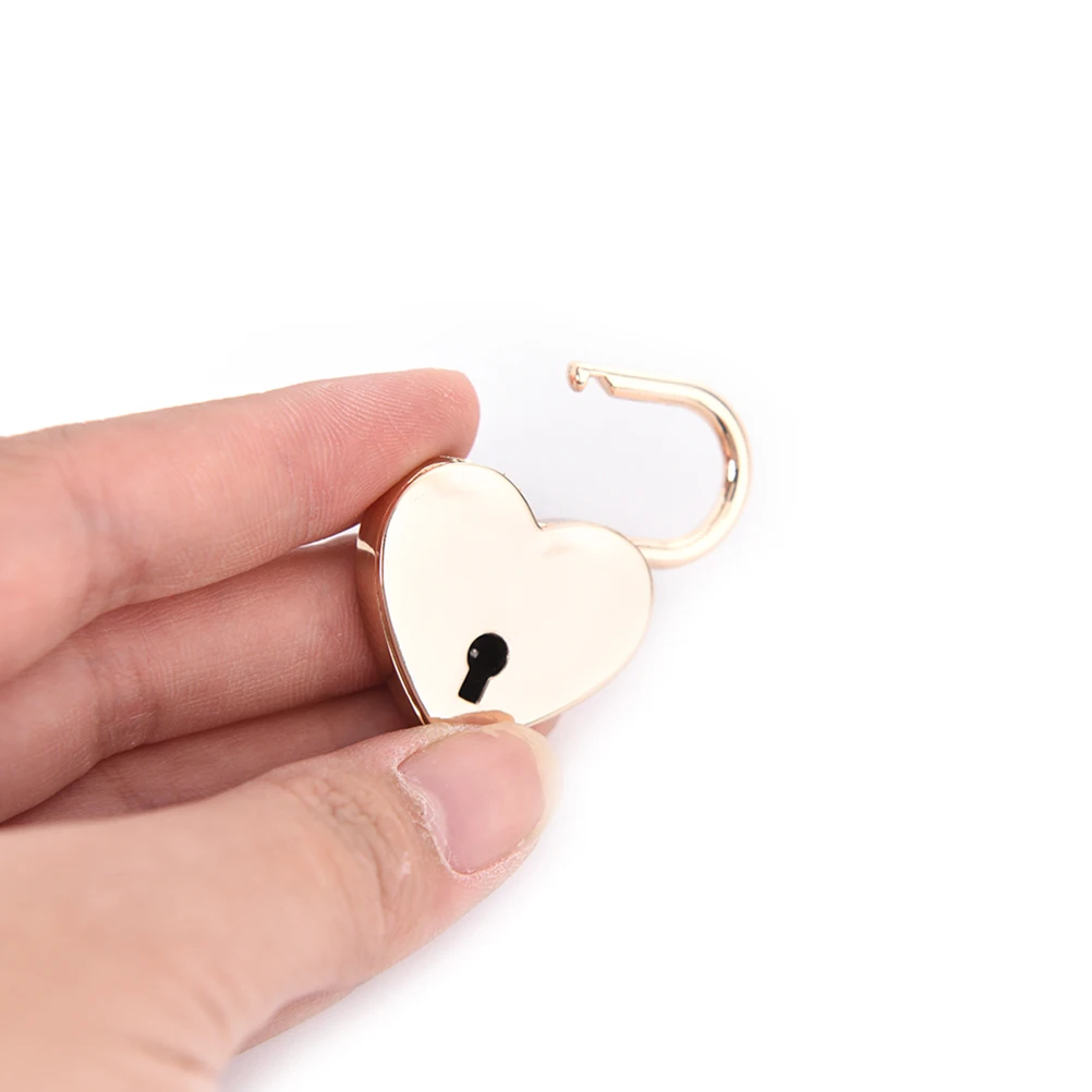 Mini Padlock Small Love Heart Shape Zinc Alloy Suitcase Locker Tiny Luggage Bag Case Lock With Keys |