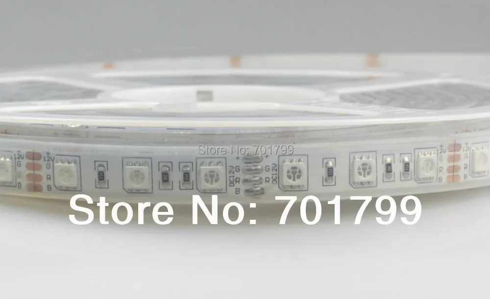 Светодиодный светильник 5050 SMD 12 В Гибкий 60 светодиодный/м 5 м 300 светодиодный белый