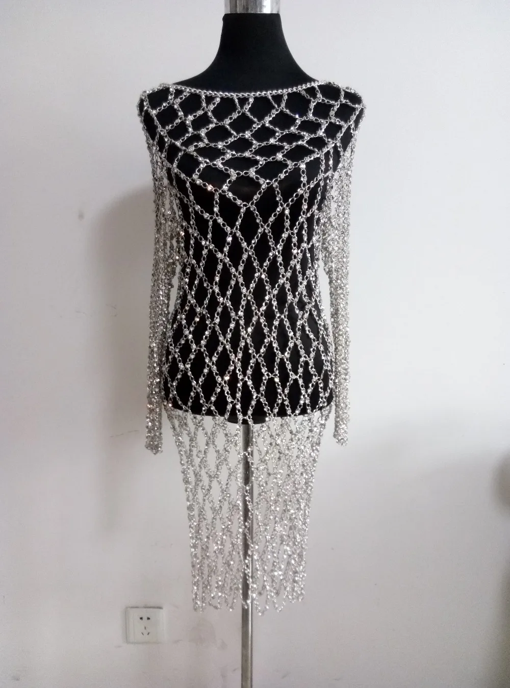 Новый модный стиль WRB971 блестящие серебряные цепи из страз украшения Никки минай