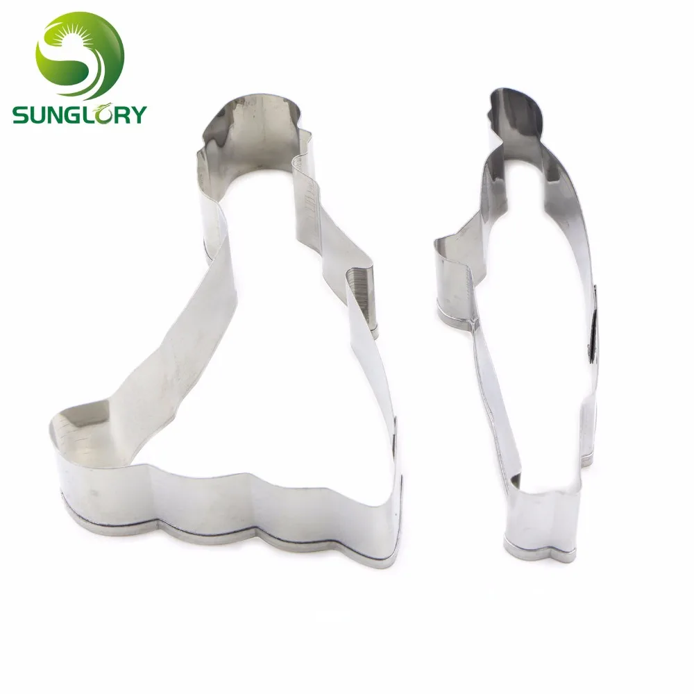 2 шт. Свадебные украшения человек леди Сахар ремесло из нержавеющей стали печенье