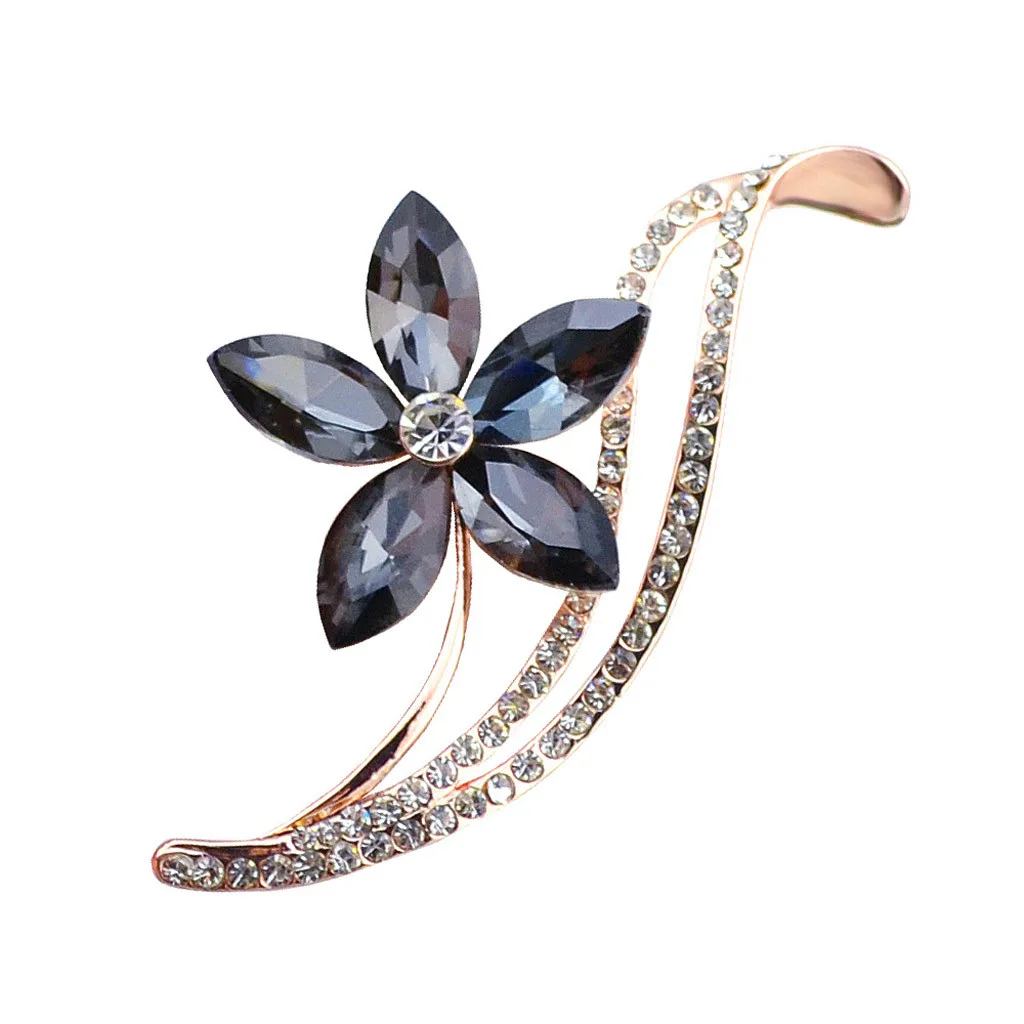 Премиум цветок брошь булавка свадебный аксессуар шарф Брошь Золотая ювелирный