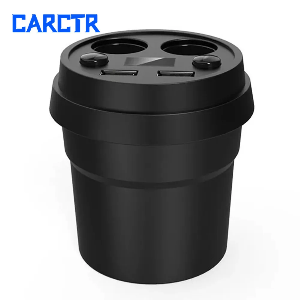 Новая черная чашка Авто Автомобильное USB зарядное устройство двойной ремень для