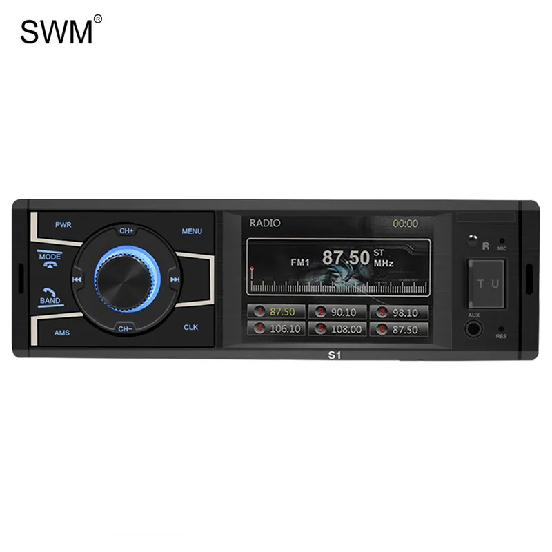 SWM 1 Din Авторадио HD Автомобильный мультимедийный MP5 плеер обратное изображение Bluetooth Aux Tf U диск Cau аудио Авторадио Стерео радио - Цвет: Car Radio Only