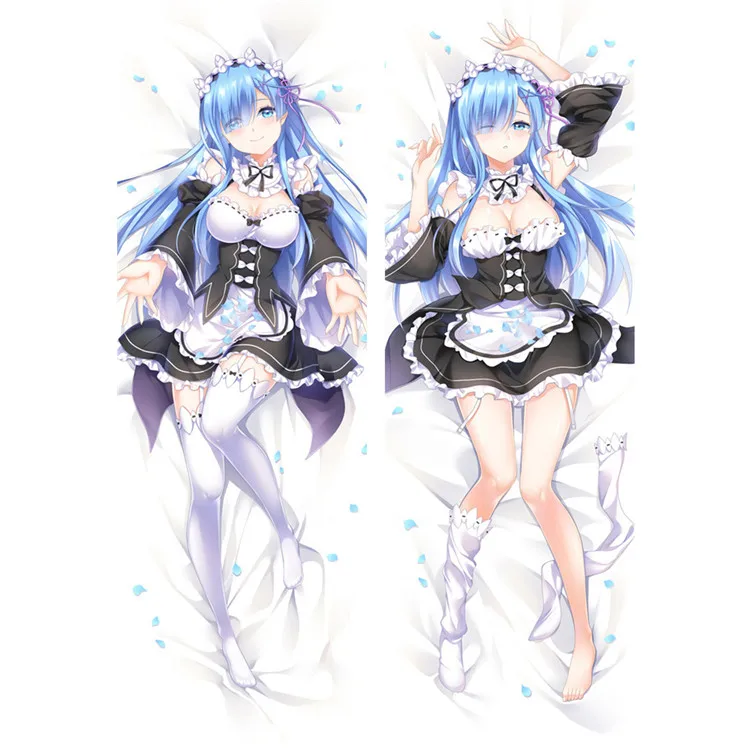 16319 Re: Zero Начальная жизнь в другом мире Emilia rem ram Аниме dakimakura обнимающий чехол для подушки re zero - Цвет: 16319