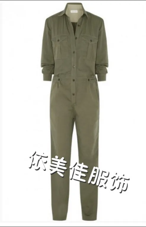 Женский комбинезон с V образным вырезом длинным рукавом|Женские комбинезоны| |