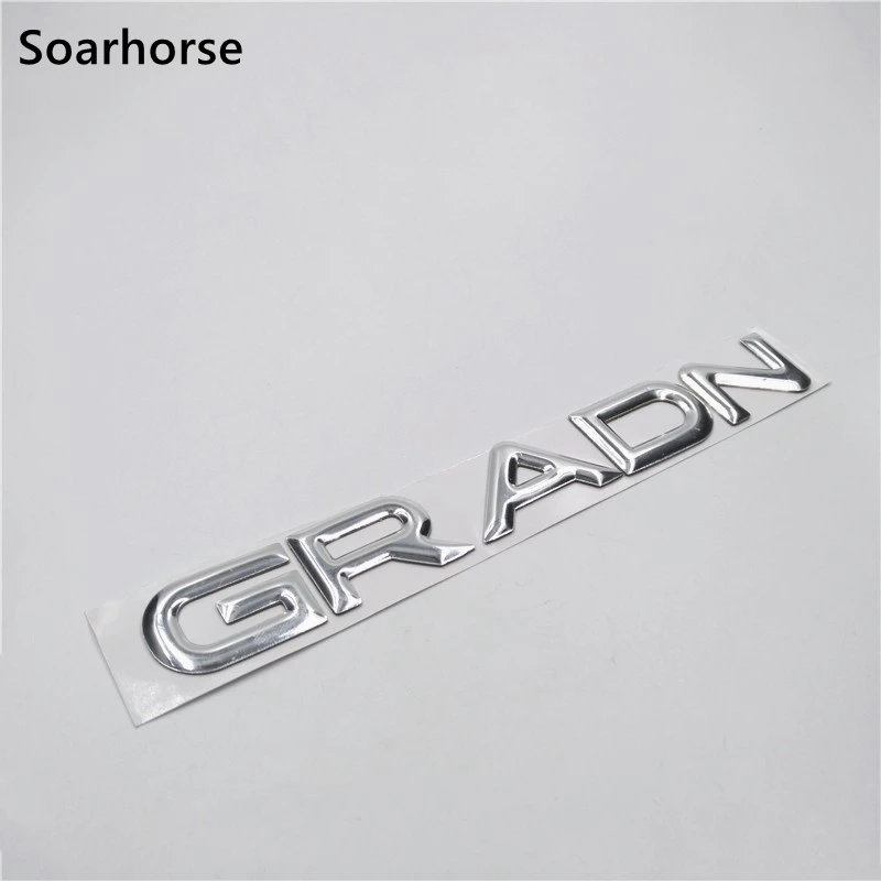 Soarhorse для Jeep Grand Cherokee- 3D наклейка с буквами, автомобильная дверь, серебристая эмблема, табличка, значок