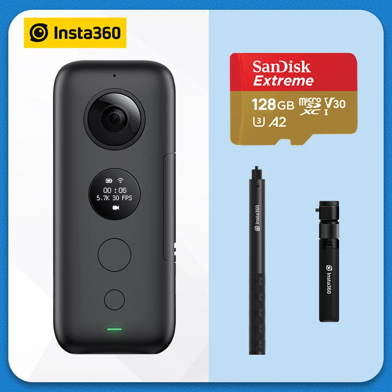 Insta360 ONE X VR 360 панорамная камера для iPhone и Android Экшн-камера 5,7 K видео 18MP фото 360 камера