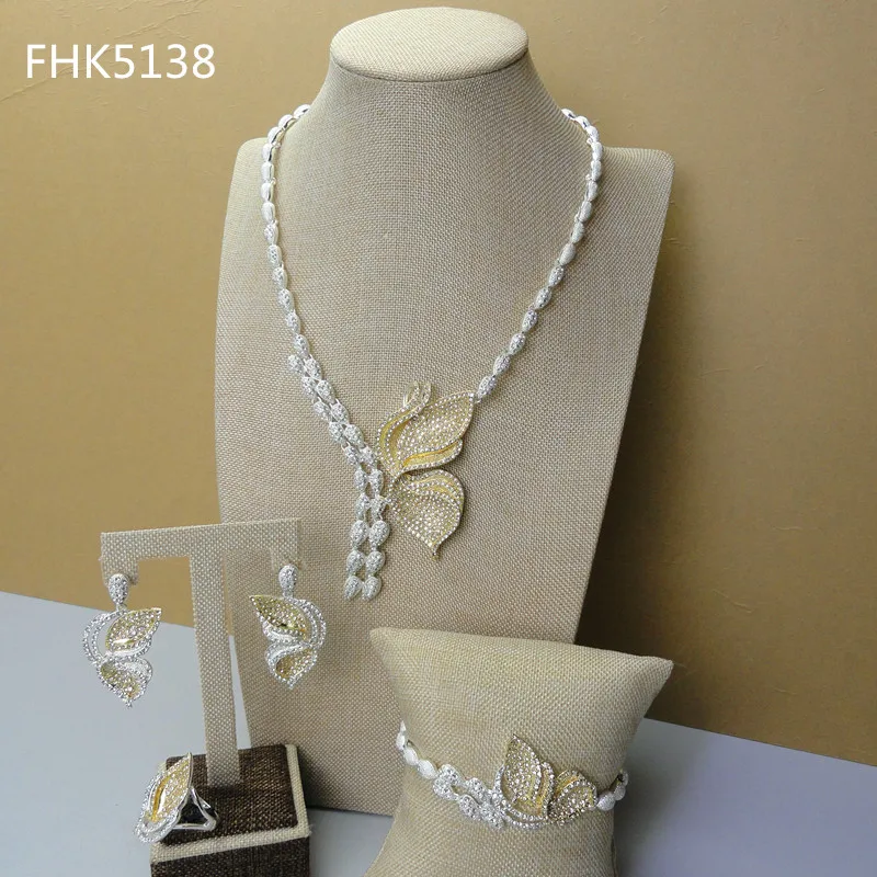 Yuminglai 2019 Дубай африканские золотые Драгоценности Мода 18 карат золото C комплект