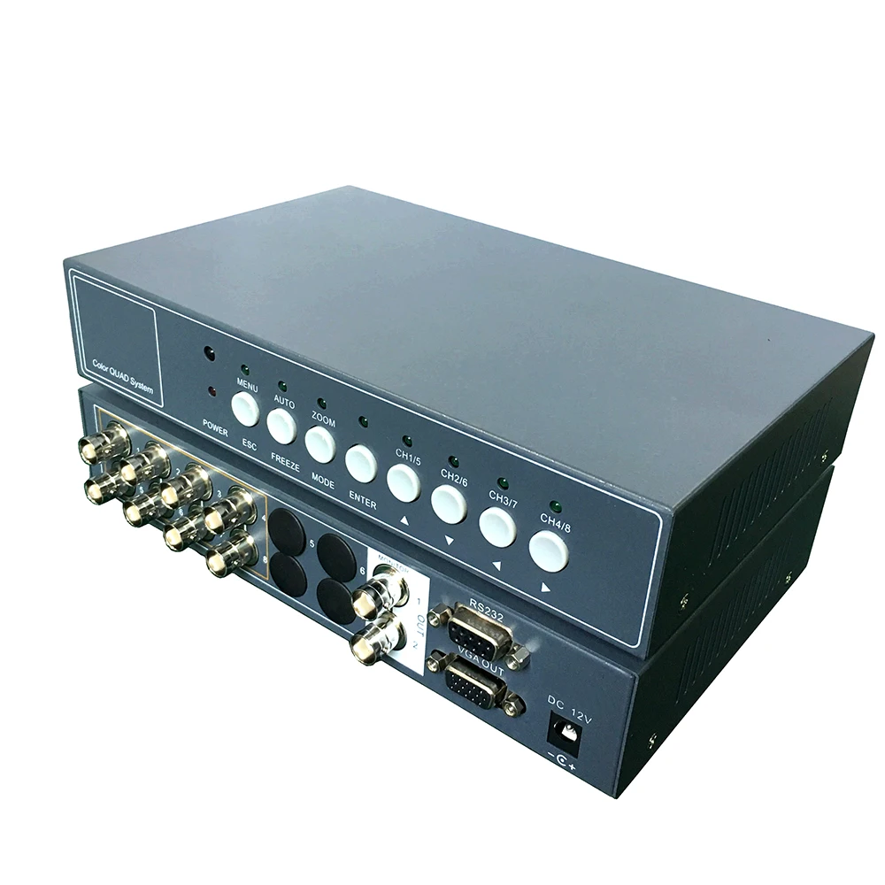 YiiSPO 8CH видео сплиттер Высокая производительность 8chanle CCTV процессор Quad с VGA/BNC выход