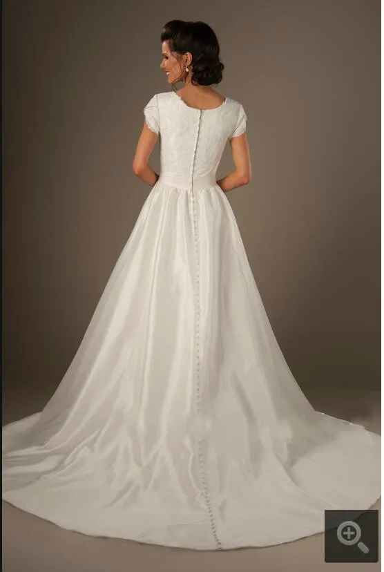 Robe de mariage скромные свадебные платья 2017 с коротким рукавом винтажное кружево цвета