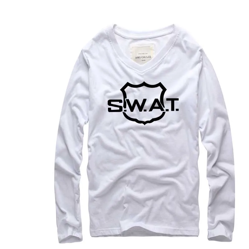Мода полиции SWAT футболка Для мужчин высокое качество Palace Skateboards футболки 100%