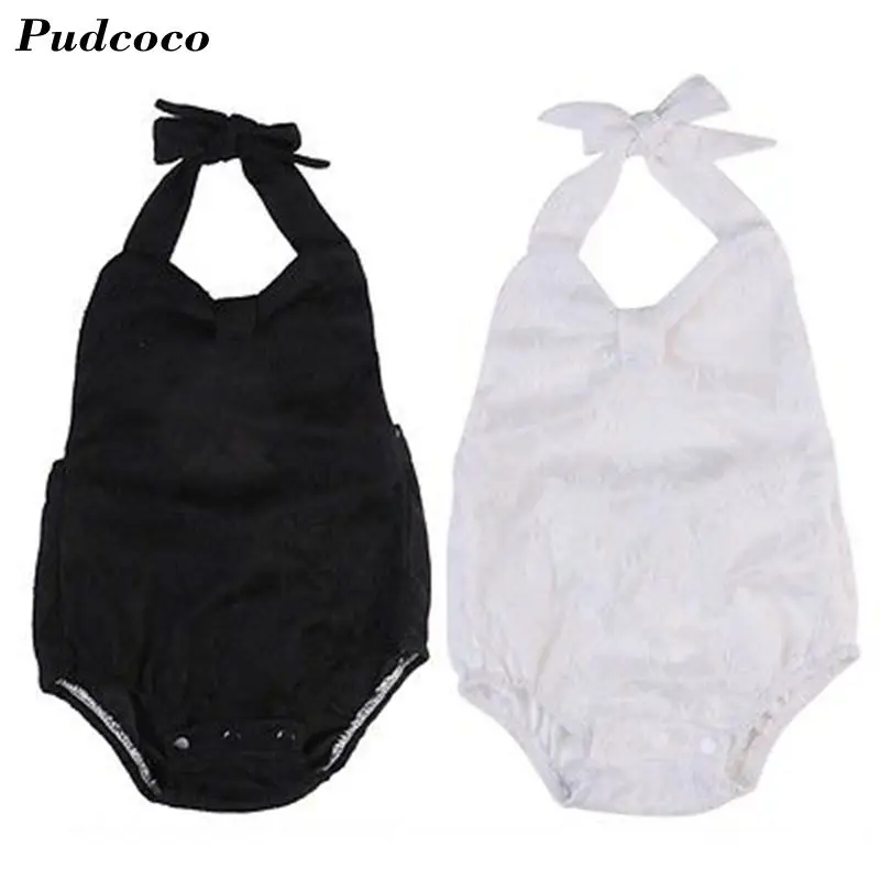 Летний хлопковый кружевной комбинезон унисекс с цветочным принтом для маленьких