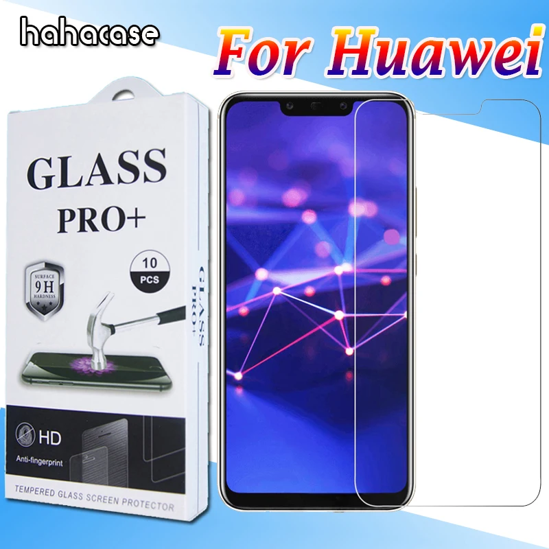 10 шт. 2.5D протектор экрана из закаленного стекла для huawei Y9 Y7 Pro Prime P Smart Plus Enjoy 9 9E 9S 9H Guard с новой упаковкой