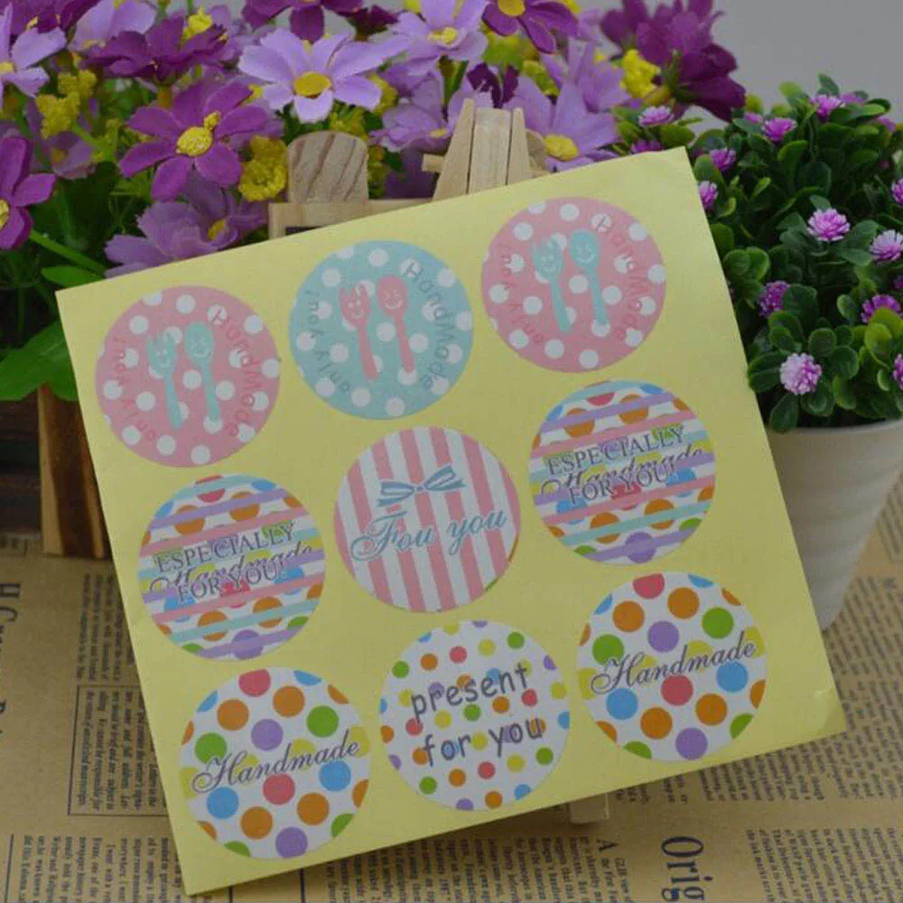 99pcs Scrapbooking Stickers Seal Labels Packaging Bags Paper Food Tags Bakery Chocolate Cookie Cake Gift Party Decorating Supply | Дом и сад